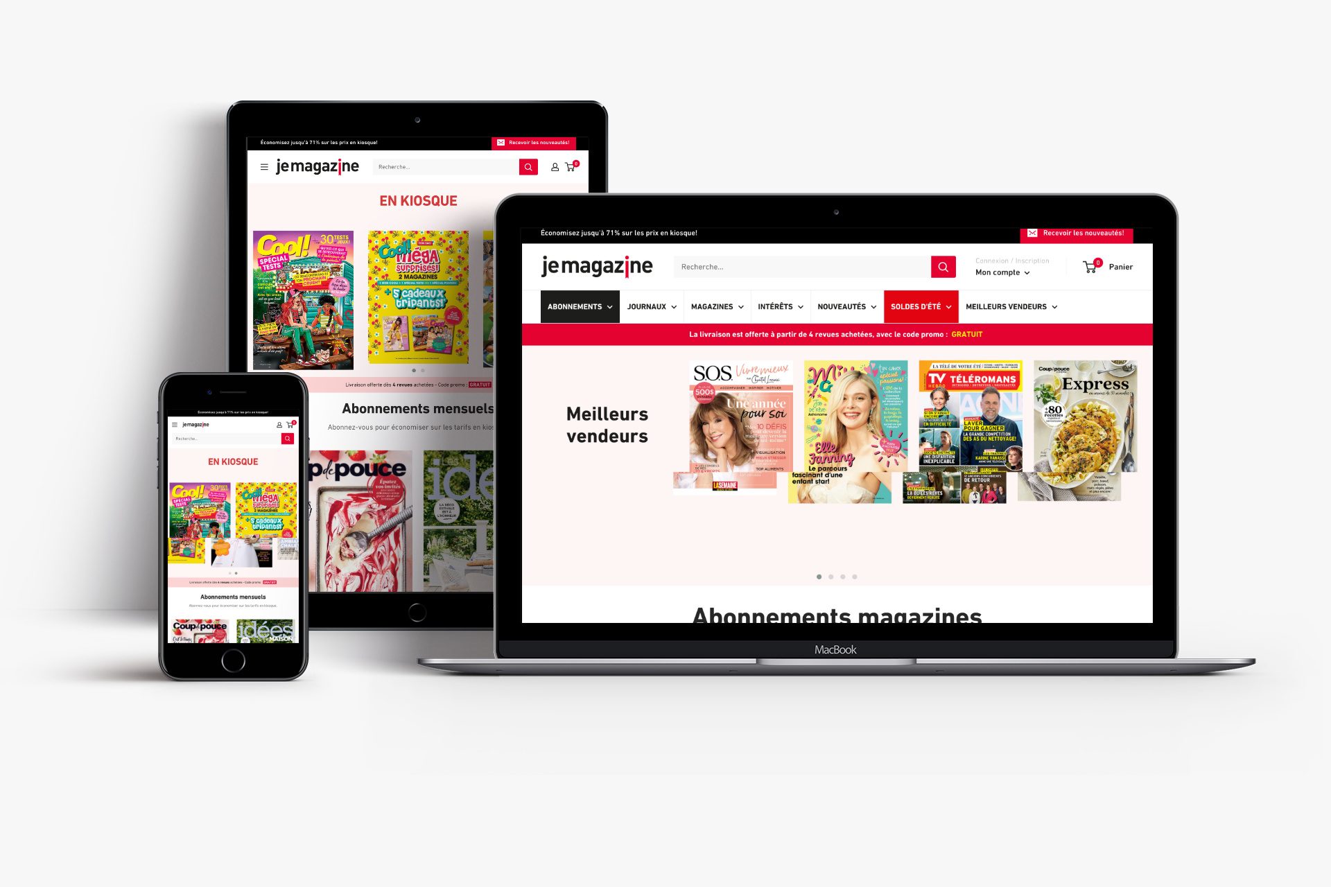 Visuel responsive du site internet de Je Magazine